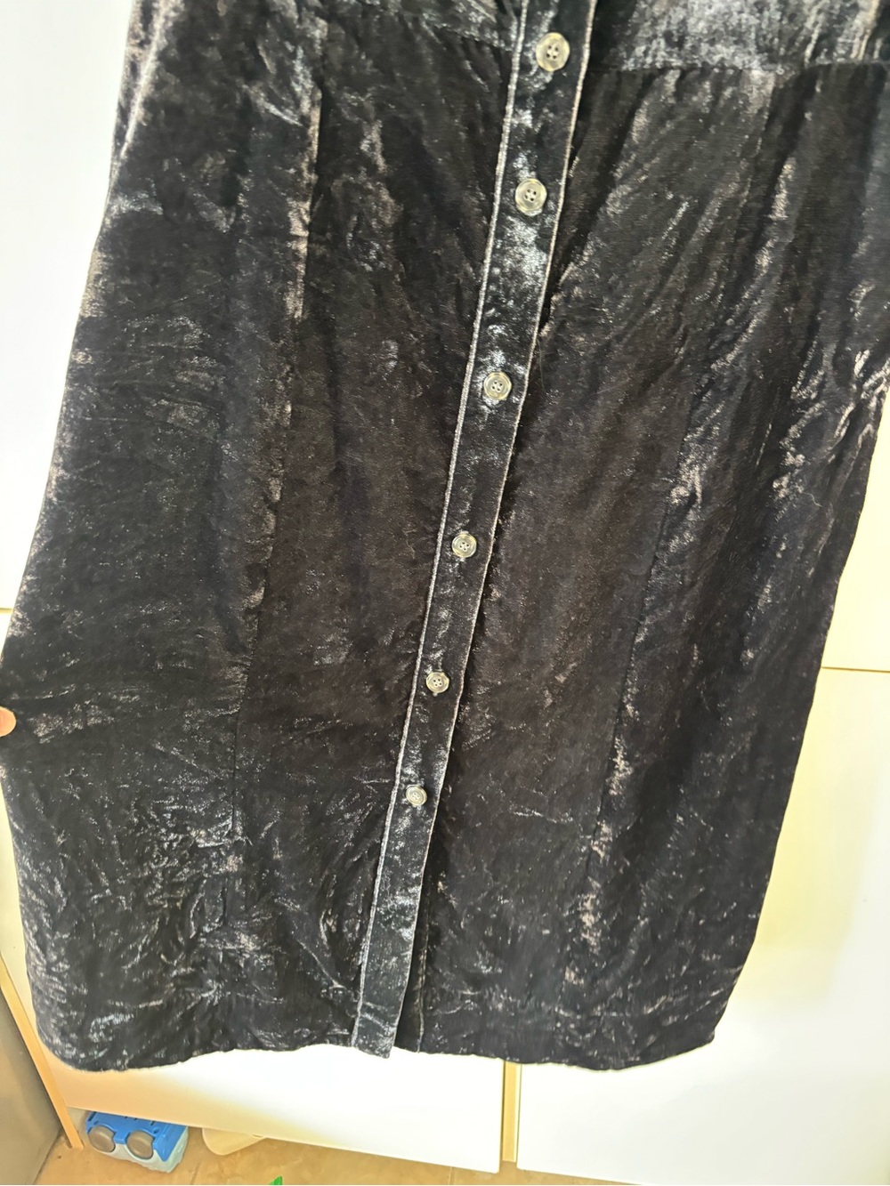 J.Crew Black Velvet Puff Sleeve Midi Dress Cottagecore Gothic Size 10 Office - Picture 6 of 15